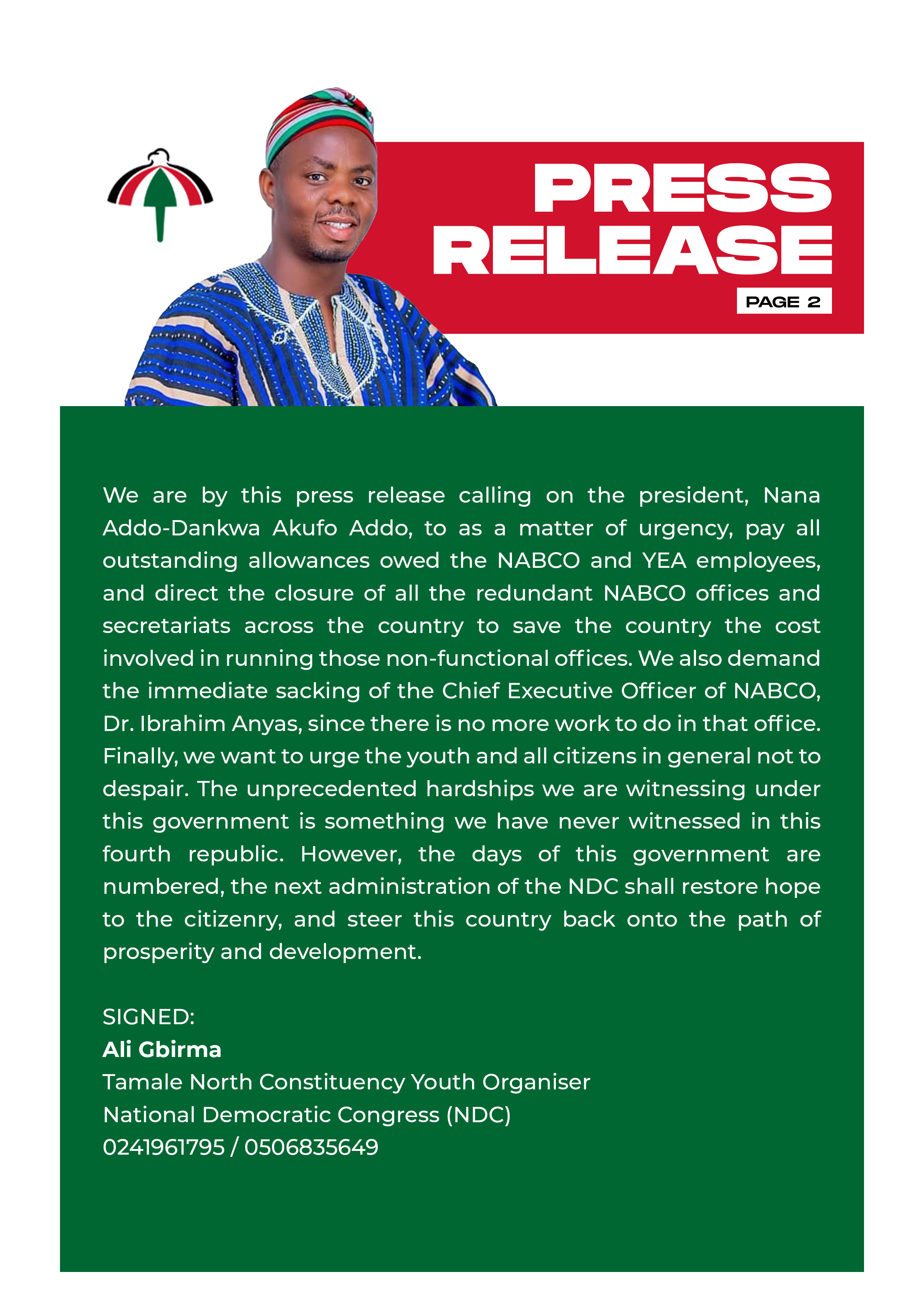 NaBCo statement