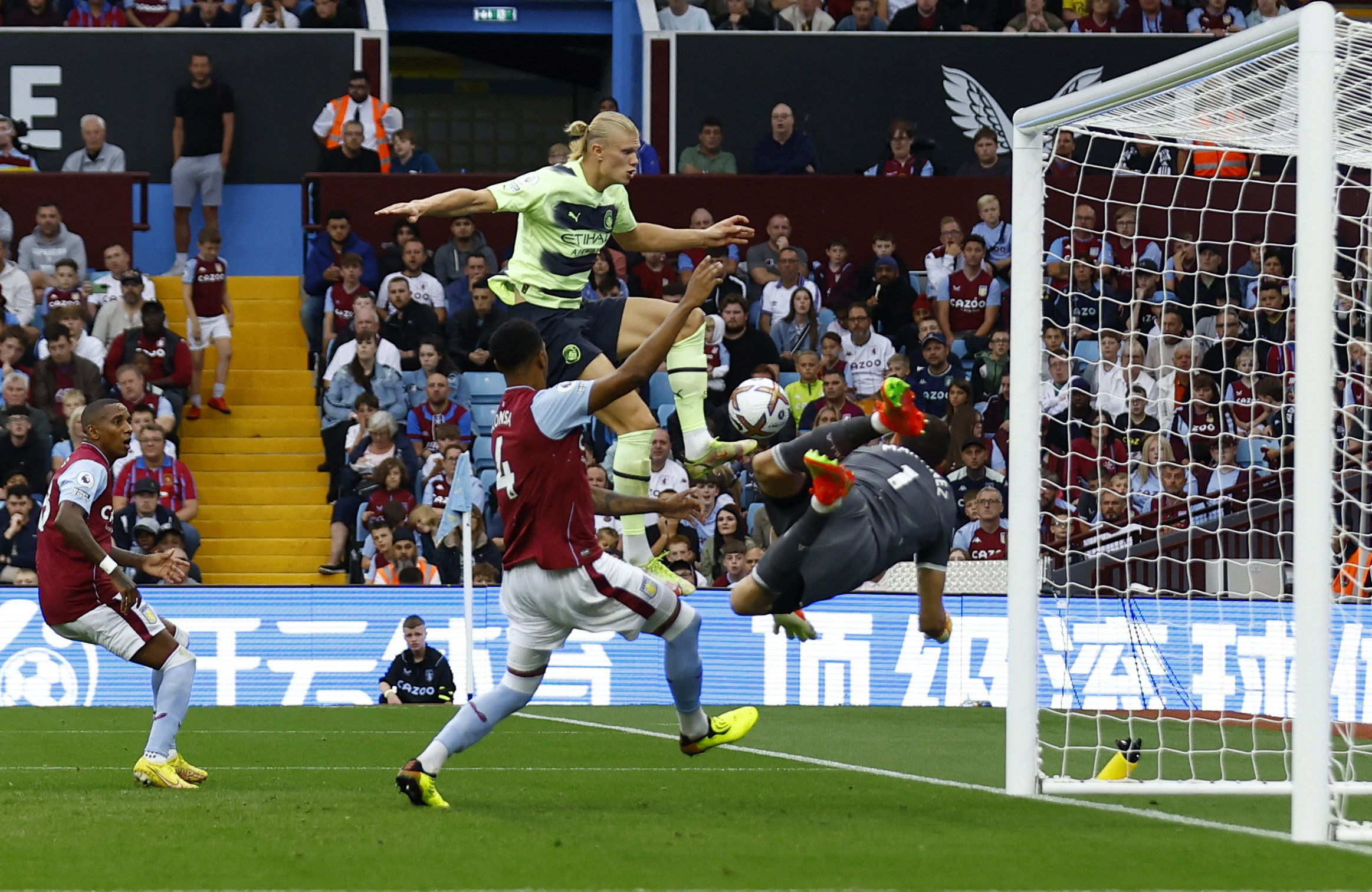 Erling Haaland scored for Manchester City in their draw with Aston Villa