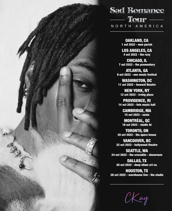 Ckay Sad Romance North America Tour