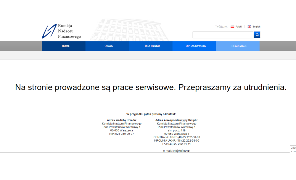 KNF potwierdza: ktoś próbował ingerować w system informatyczny Komisji -  Forsal.pl