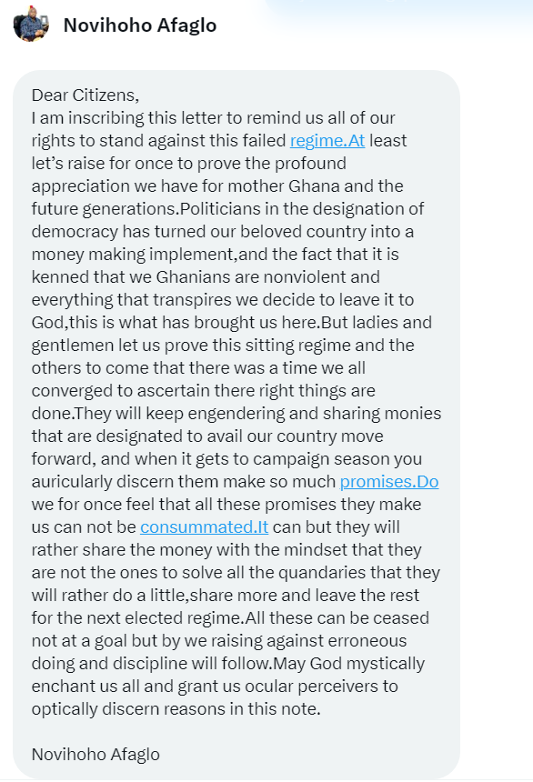 Politicians have turned Ghana into money-making venture — Afaglo