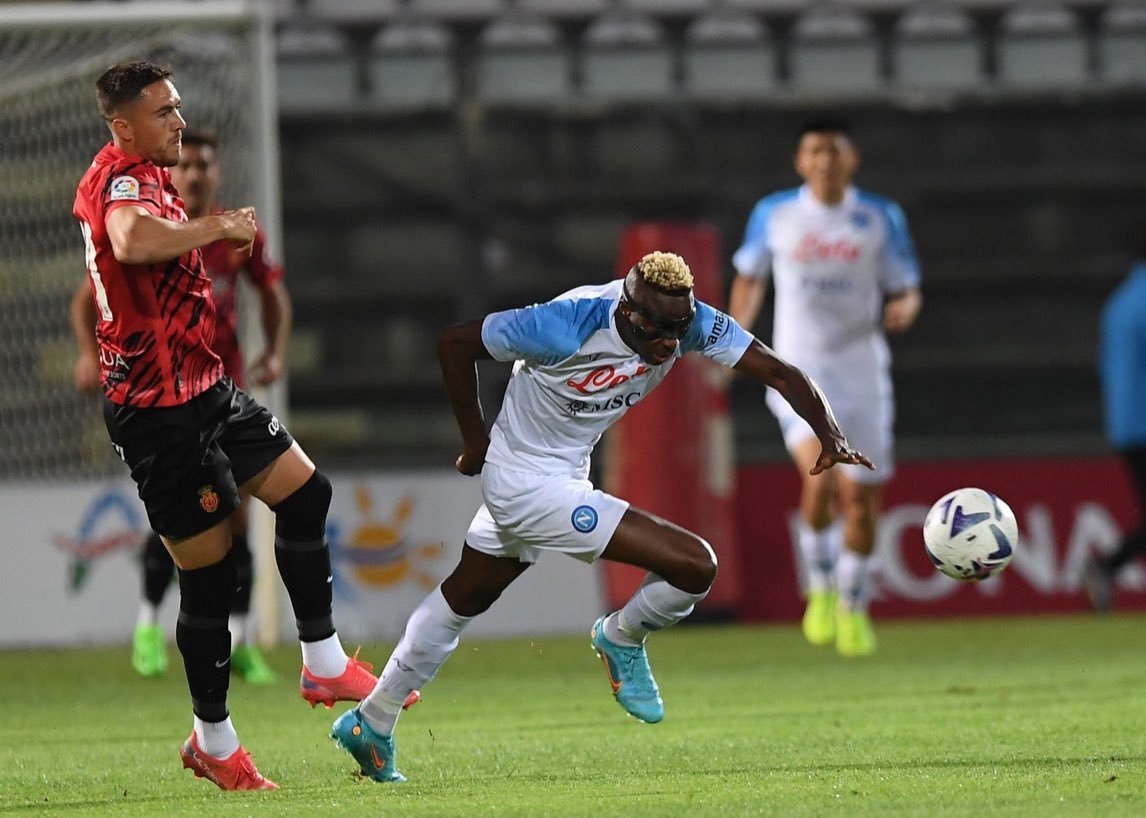 Super Eagles Osimhen finds the back of the net as Napoli struggle to defeat Mallorca