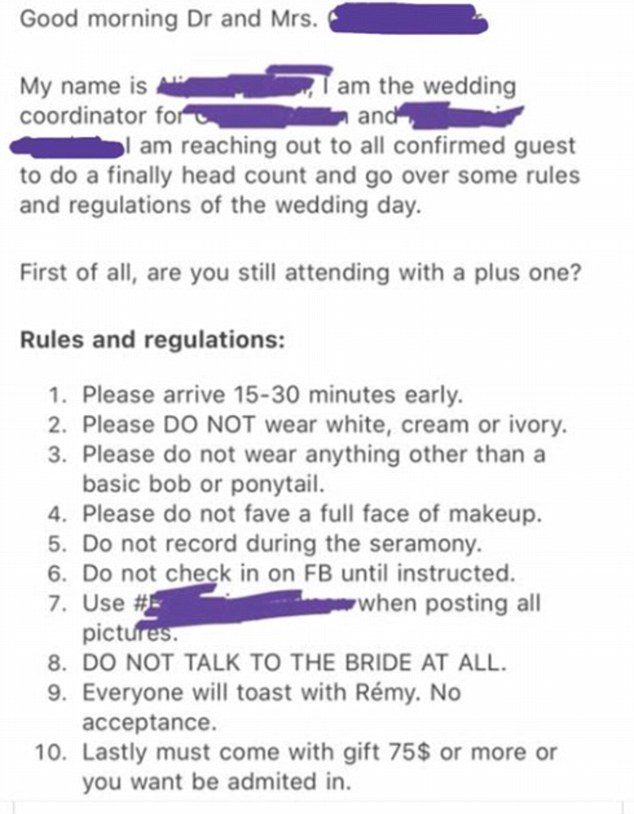 Pravila ponašanja na venčanju iz pakla