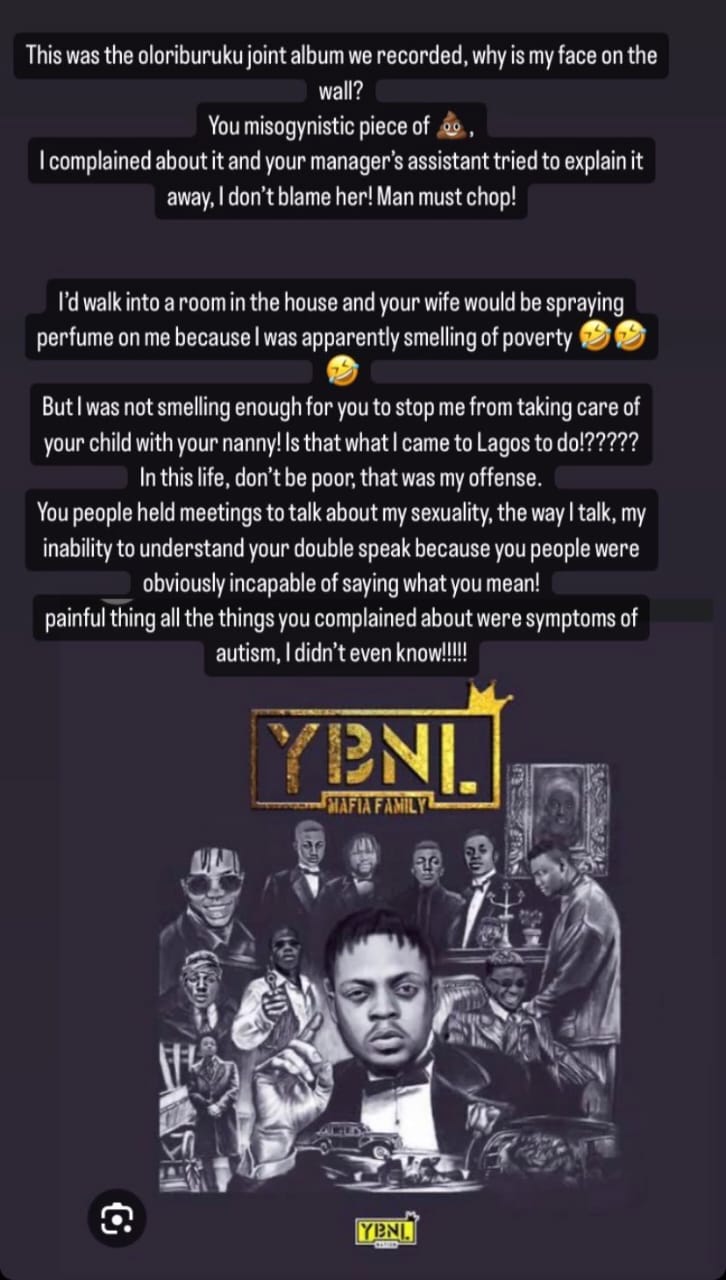 YBNL Princess slams Olamide, calling him misogynistic