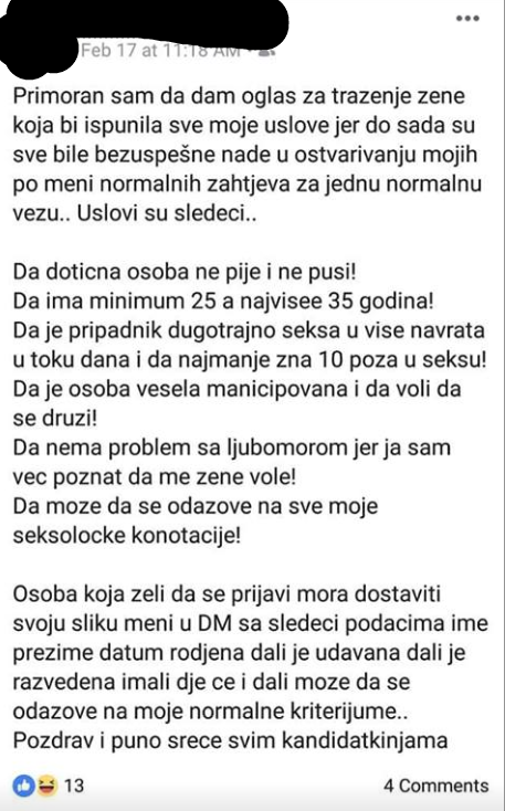 Podugačka lista zahteva