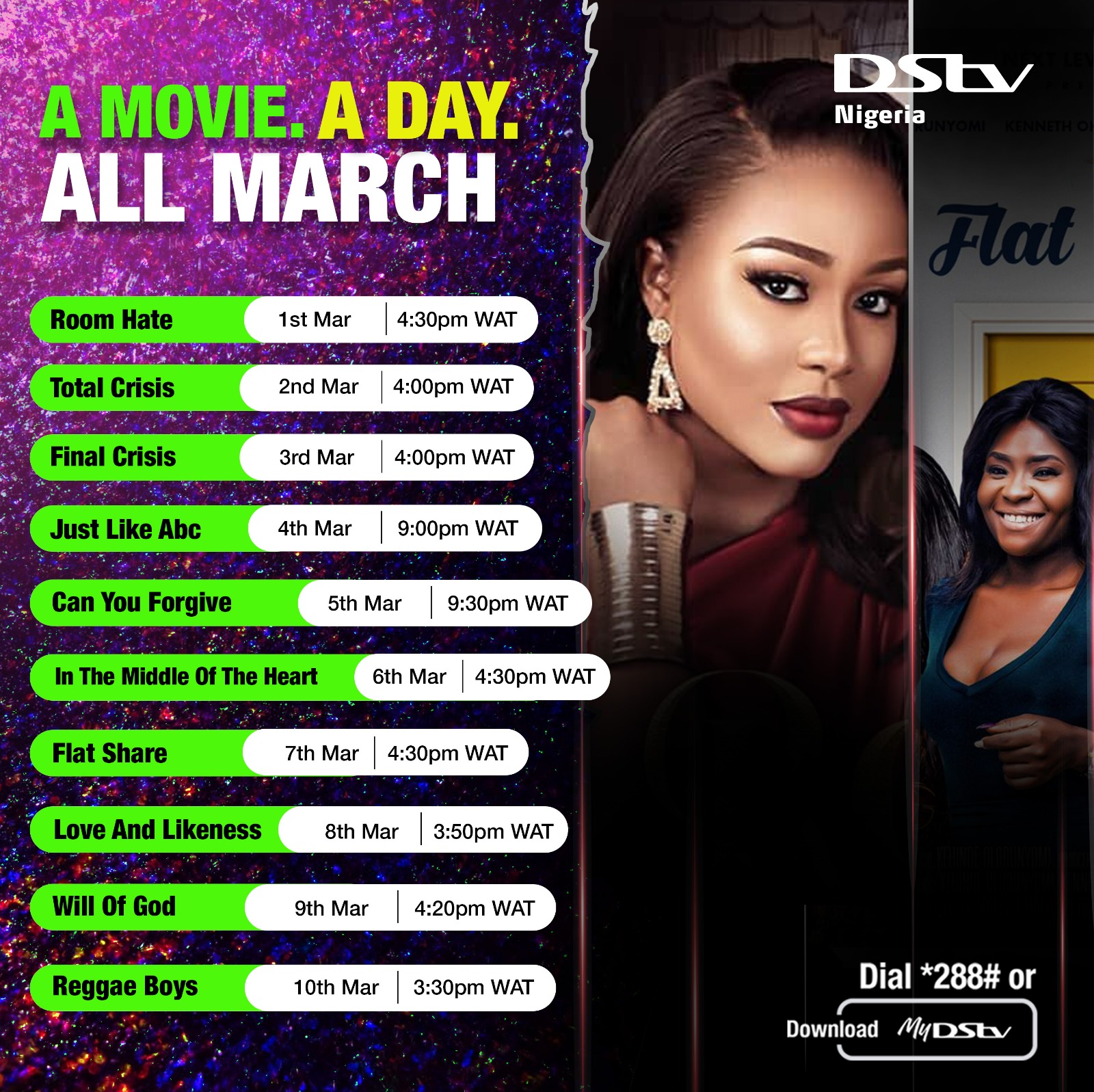 Watch out for exciting movies to premiere on Africa Magic this weekend