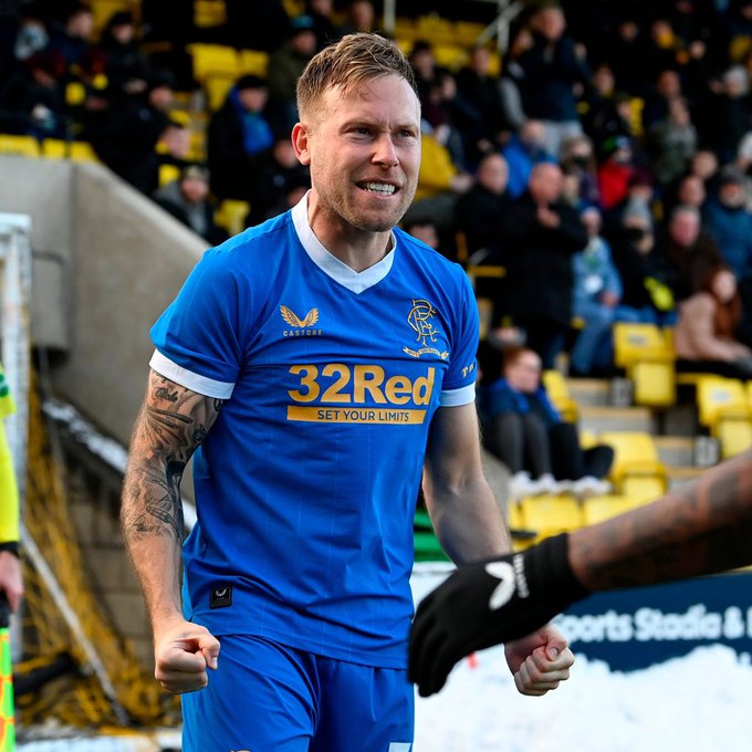 Scott Arfield opened the scoring for Rangers in the first half against Liverpool