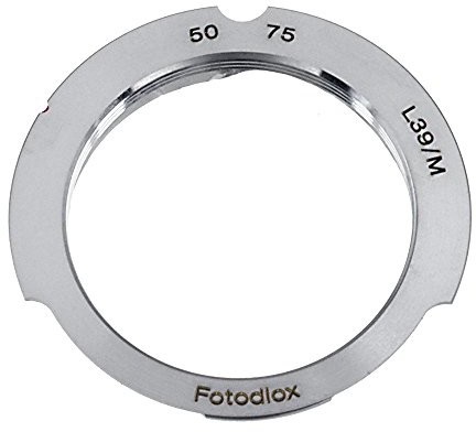 Fotodiox LENS Mount Adapter, M39 (39 mm X1, Thread Leica Screw Mount) Lens to Leica M Adapter with 50 MM/75 mm Frame Line, fits Leica M-Monochrome, M8.2, M9, M9-P, M10 and Ricoh GXR Mount A12 10M39LM5075