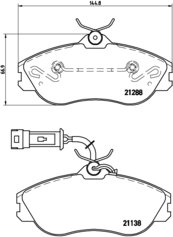 BREMBO Zestaw klocków hamulcowych, hamulce tarczowe P 85 018