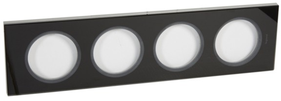 Legrand Celiane Ramka szkło czarny grafit x4 poz/pion 069304