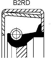 CORTECO Pierscień uszczelniający wału, wał skrzyni biegów 12014346B