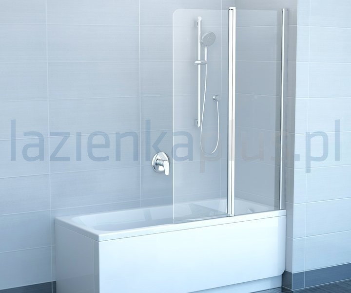 Ravak Chrome Parawan CVS2-100 R biały+transparent, prawy 7QRA0100Z1