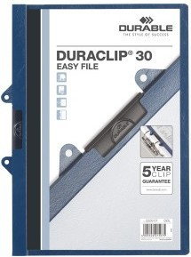 Duraclip Durable Original 30, Skoroszyt zaciskowy A4, 1-30 kart. z wkładką do wp
