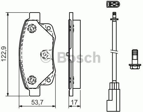 Bosch Zestaw klocków hamulcowych, hamulce tarczowe 0 986 494 171