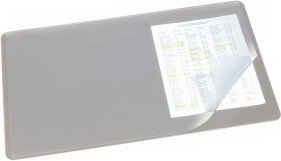 Durable Podkład na biurko 600x400mm z przeźroczystą nakładką szary