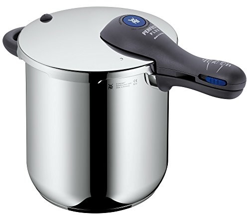 WMF Perfect Plus szybkowar z perforowanym wkładem, materiał: stal szlachetna Cromargan, średnica: 22 cm, pojemność: 8,5 l, kompatybilny z kuchenkami indukcyjnymi 07.9314.6040