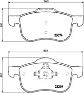 BREMBO Zestaw klocków hamulcowych, hamulce tarczowe P 86 020