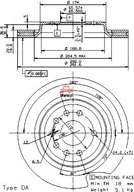 BREMBO Tarcza hamulcowa 09.9505.11