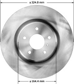 BREMBO ATLAS Przednia wentylowana tarcza hamulcowa Infiniti G35 2004-2004 system