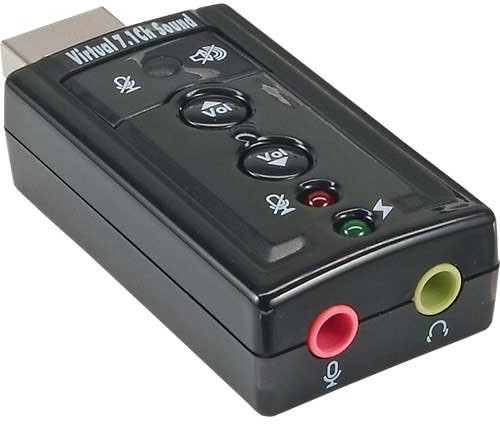 InLine 33051 °C wirtualny dźwięk przestrzenny USB Audio Adapter 4043718150144