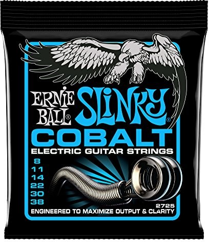 Ernie Ball Cobalt EB-2725 struny do gitary elektrycznej, rozmiar 838 2725