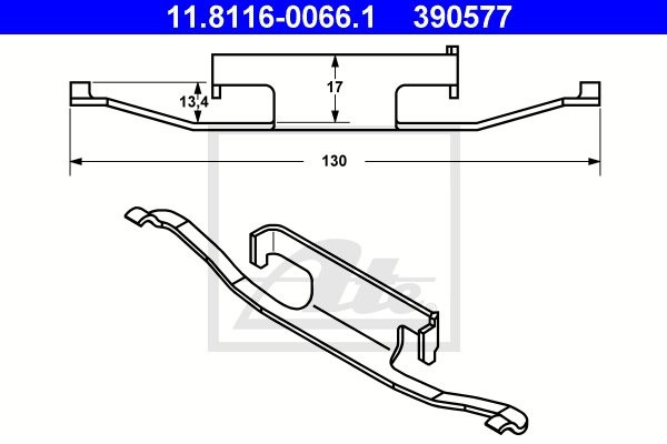 ATE ZESTAW INST KLOCKA HAM  11.8116-0066.1 BMW X1 E84 SDRIVE 1.6I 13-