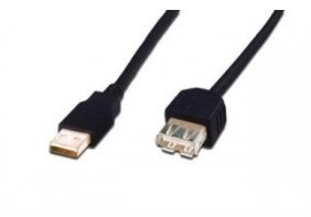 ASSMANN Kabel przedłużający USB 2.0 HighSpeed Typ USB A/USB A M/Ż czarny 3,0m AKASSKU00000078
