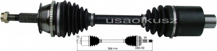 INTERPARTS Lewa półoś napędowa Ford Freestar 2004-2007