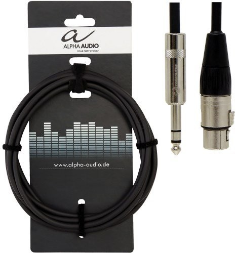 Alpha Audio Alpha przewód audio 190719 Pro Line symetryczne połączenia audio (6 m, jack stereo na XLR) 190719