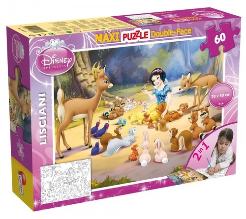 Lisciani Puzzle dwustronne maxi Królewna Śnieżka 60