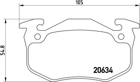 BREMBO Zestaw klocków hamulcowych, hamulce tarczowe P 68 020