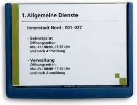 Durable Tabliczka przydrzwiowa Click Sign A5 210x148,5 mm granatowa