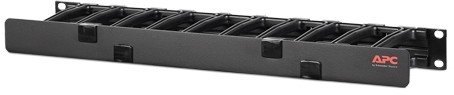 APC Horizontal Cable Manager, 1U x 4" Deep, Single-Sided with Cover AR8602A