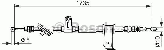 Bosch Cięgno, hamulec postojowy 1 987 477 112