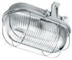 Lena Lighting Oprawa warsztatowa OVAL 100W E27 230V szary klosz przezroczysty (100178)