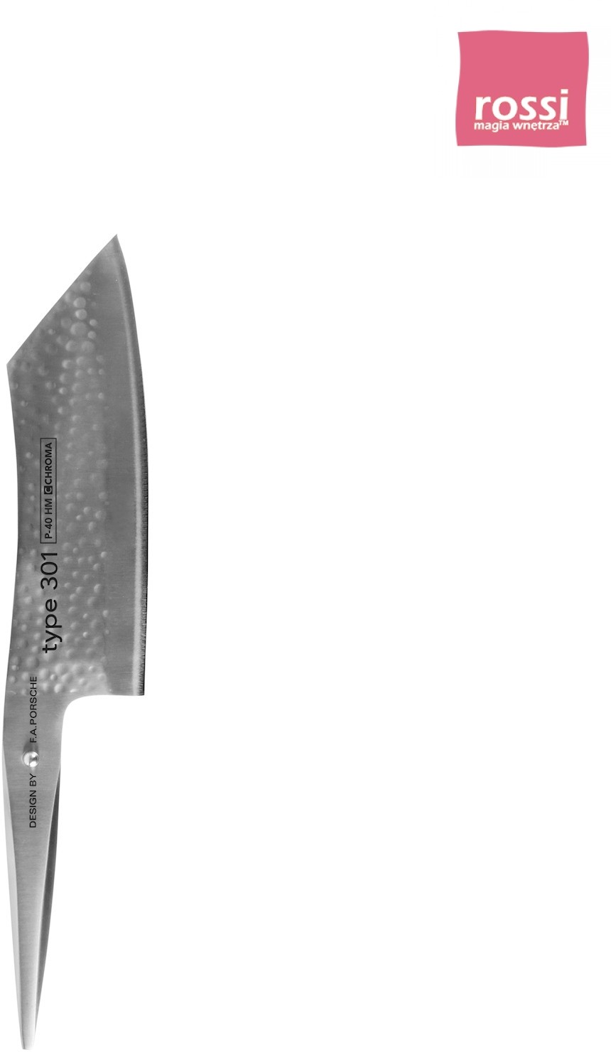 Chroma Type 301 Hammered Nóż Hakata Santoku P40-HM
