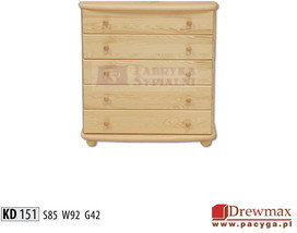 Drewmax Komoda sosnowa typ KD 151