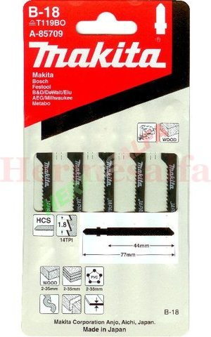 Makita brzeszczotY DO WYRZYNAREK B-18 HCS 44mm A-85709
