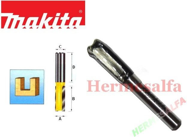 MAKITA FREZ DO DREWNA PROSTY 6mm D-09260 szerokość ostrza 8mm