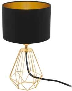Eglo Lampa oprawa stołowa Carlton 2 1x60W E14 czarna złota 95788