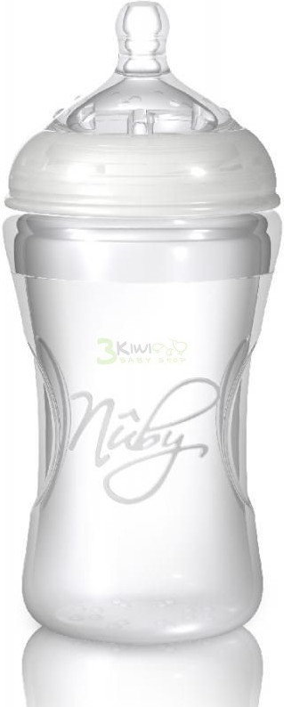Nuby BUTELKA SILIKONOWA Z PODSTAWKĄ ANTYKOLKOWĄ 300 ML