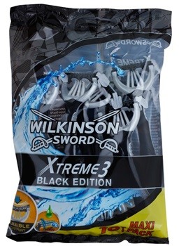 Wilkinson Sword Xtreme 3 Black Edition jednorazowe maszynki do golenia 10 szt Aloe Vera 10 szt