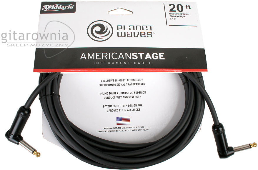 Planet Waves przewód / Kabel instrumentalny6 m AMSGRR-20 PWAMSGRR20