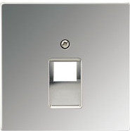 Jung Pytka centralna RJ11/RJ45 1-krotna - LS Metal Finish Chrome