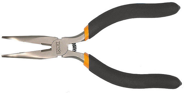 Topex szczypce precyzyjne wydłużone odgięte 130mm 32D723