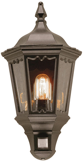 Elstead Lighting Kinkiet MEDSTEAD HALFMD7 PIR BLACK IP43 + CZUJNIK RUCHU