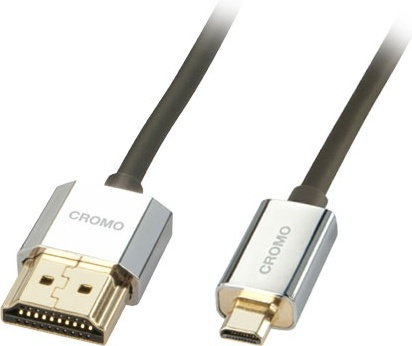 Lindy 41680 płaski Kabel HDMI - Micro HDMI (typu D) 1.4a High Speed Cat2 Etherne
