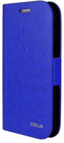 Motorola Ideus Ostrich Schutzhülle aus Leder mit Magnetverschluss für Moto X, Blau