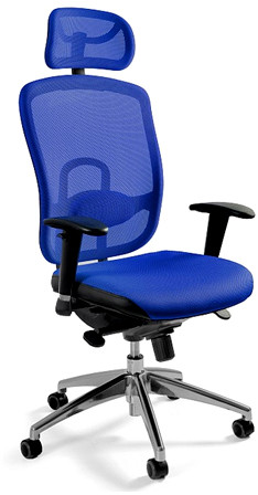 Unique Fotel biurowy Vip niebieski W-80-7 W-80-7
