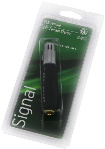 Planet Waves PW-p047bb Single Adapter XLR Female  female JACK, Stereo Czarny PW-P047BB